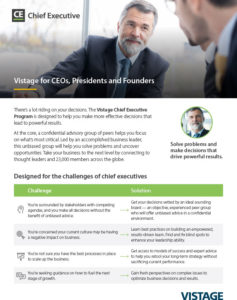 Chief Executive (CEO) Coaching Program | Vistage